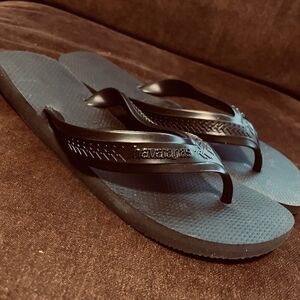 Super Rare Extra Wide Thong Straps Havaianas Mens Black 11/12 US 45/46 EUR